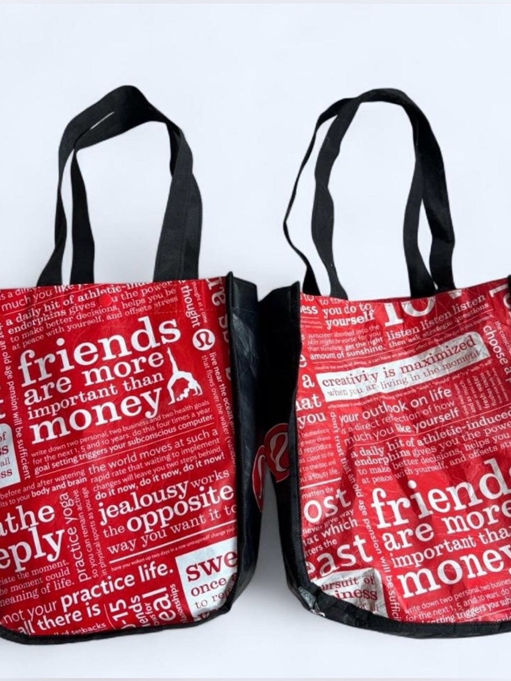 Lululemon shopping bags